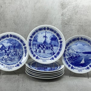 Seltmann Weiden Swedish Landscape Porcelain Plate collection Bavaria, West Germany 1970 - 1977