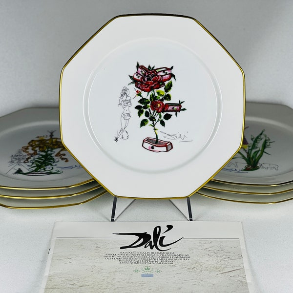 Royal Copenhagen Porcelain Plate Collection Las Flores Dalinianas by SALVADOR DALI