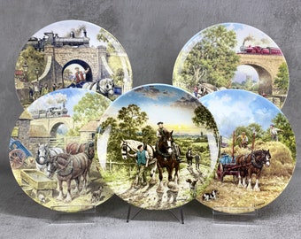 COUNTRY CONNECTIONS Porcelain Collection Plates by John Chapman, Crafted in Wedgwood