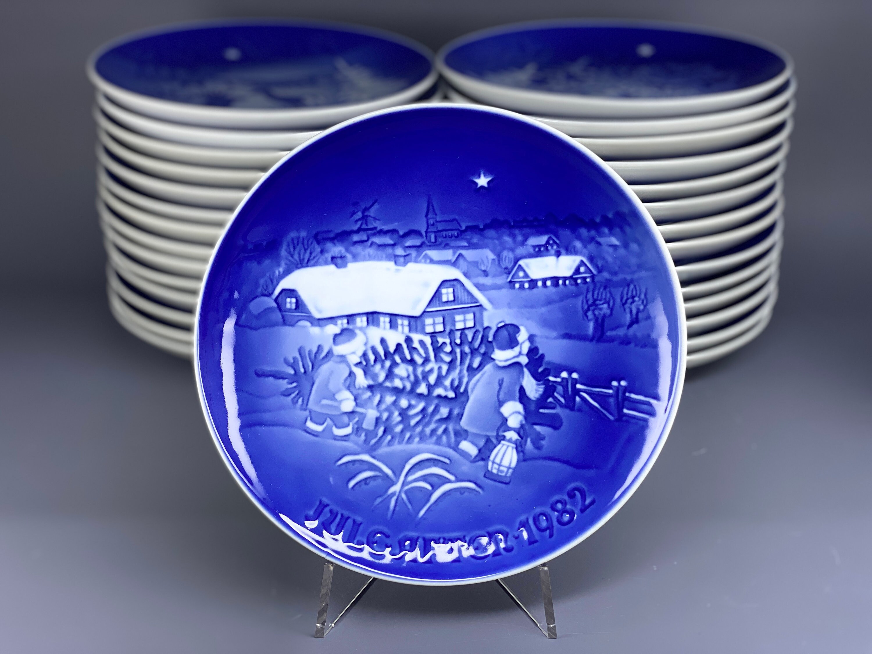 Bing & Grondahl Copenhagen Porcelain Christmas Plates by Henry
