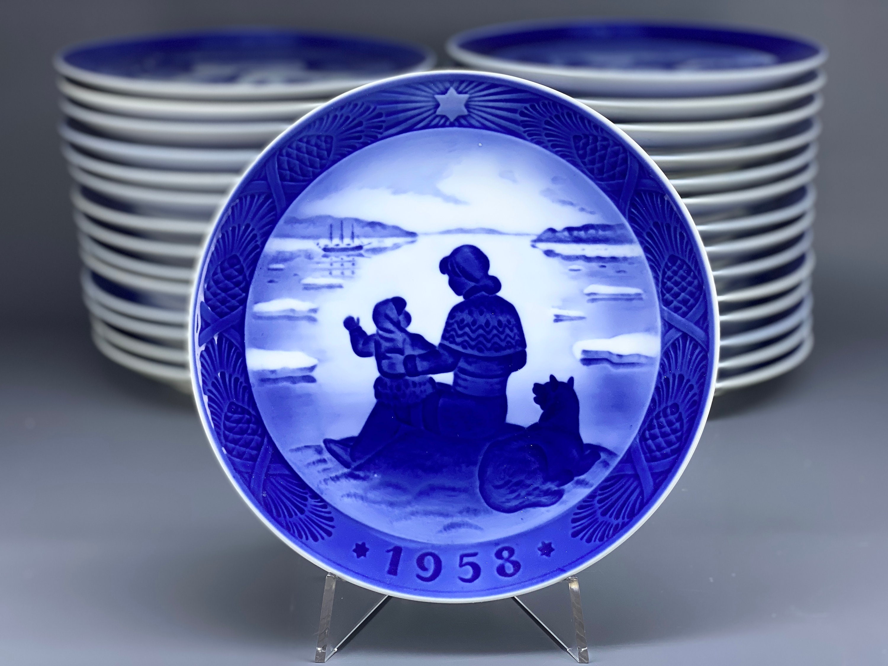 Royal Copenhagen Christmas Porcelain Collection Plates 1920
