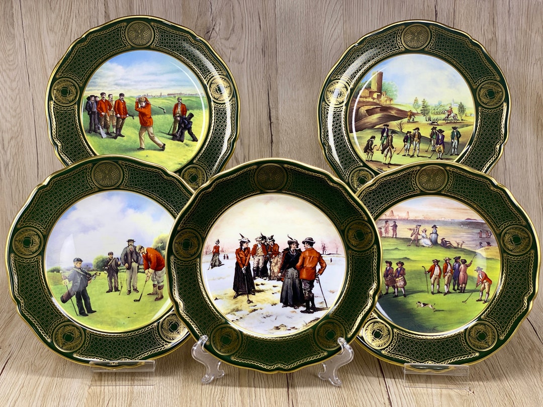 SPODE ENGLAND Fine Bone China, the Antique Golf Series, Limited Edition ...