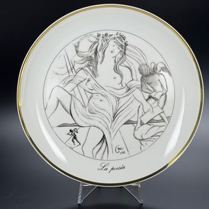SALVADOR DALI, La Poesia, The Seven Arts Porcelain Plate Collection 1980, Bidasoa Made in Spain, Limited Edition Only 5000 ex.