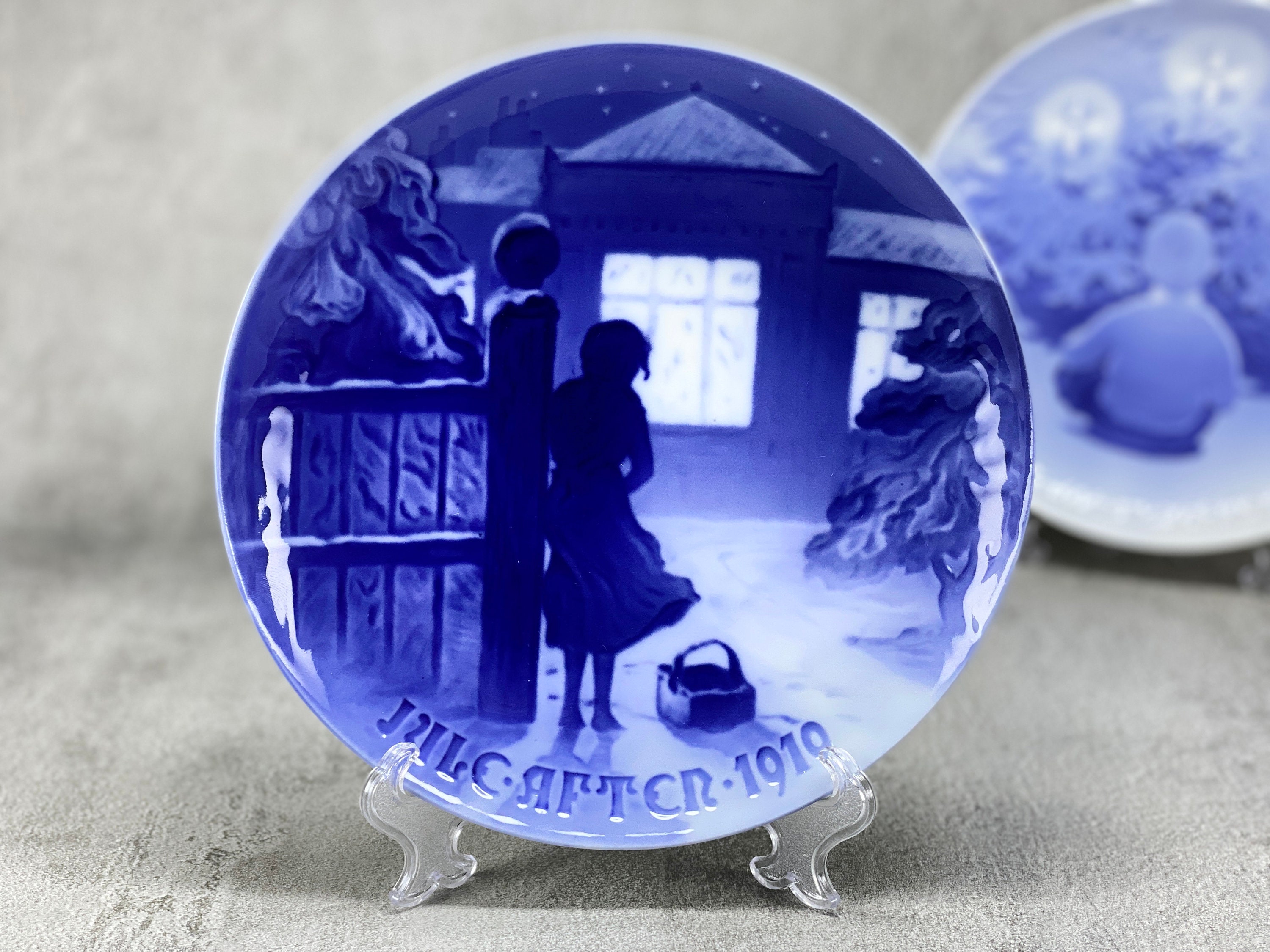 Bing & Grondahl Copenhagen Porcelain Christmas Plate, Vintage