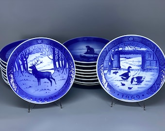 Royal Copenhagen Christmas Porcelain Collection Plates 1960 - 1969