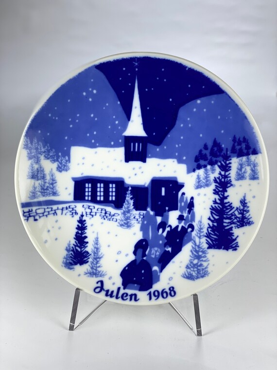 ヴィンテージ Porsgrund ノルウェー Julen クリスマス磁器プレート