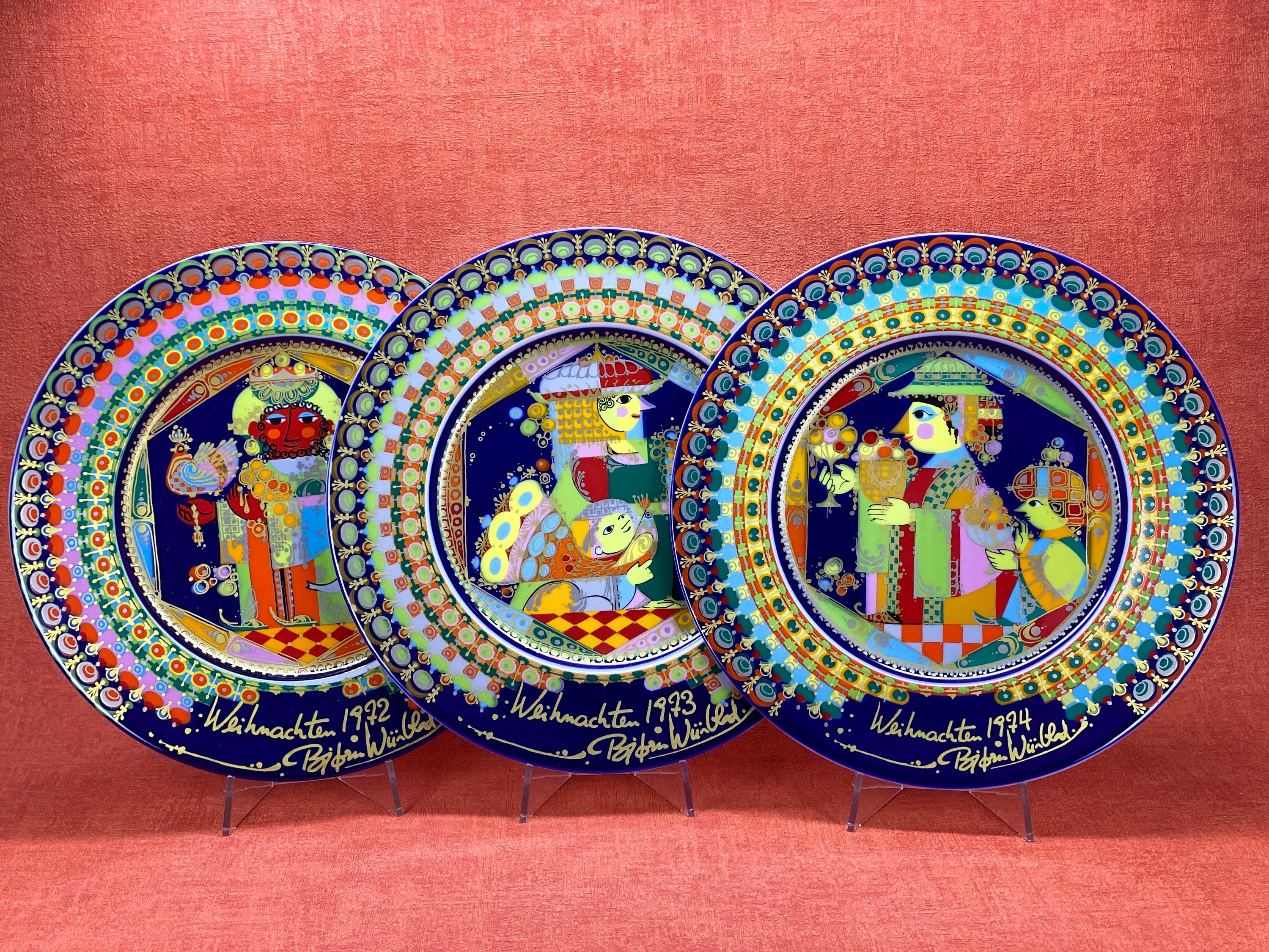 BJORN WIINBLAD Rosenthal Christmas Plates the Holy Three Kings