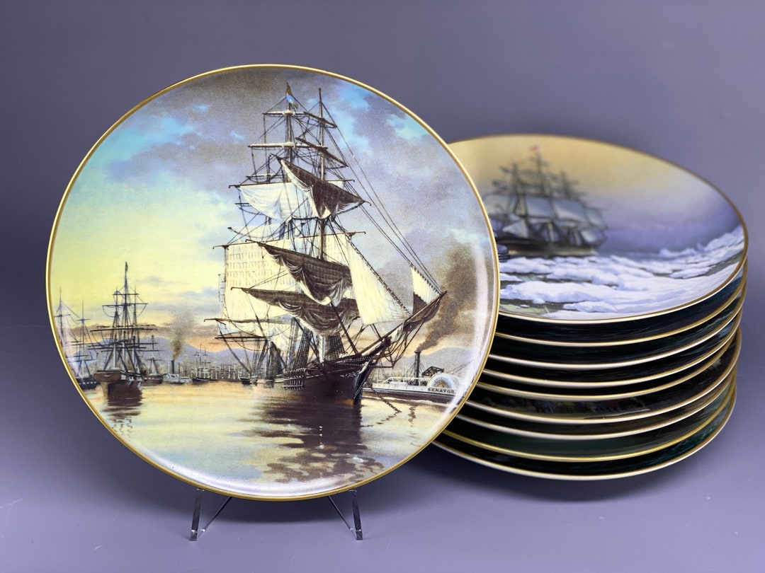 The Great Clipper Ships Plates Collection Franklin Porcelain Etsy