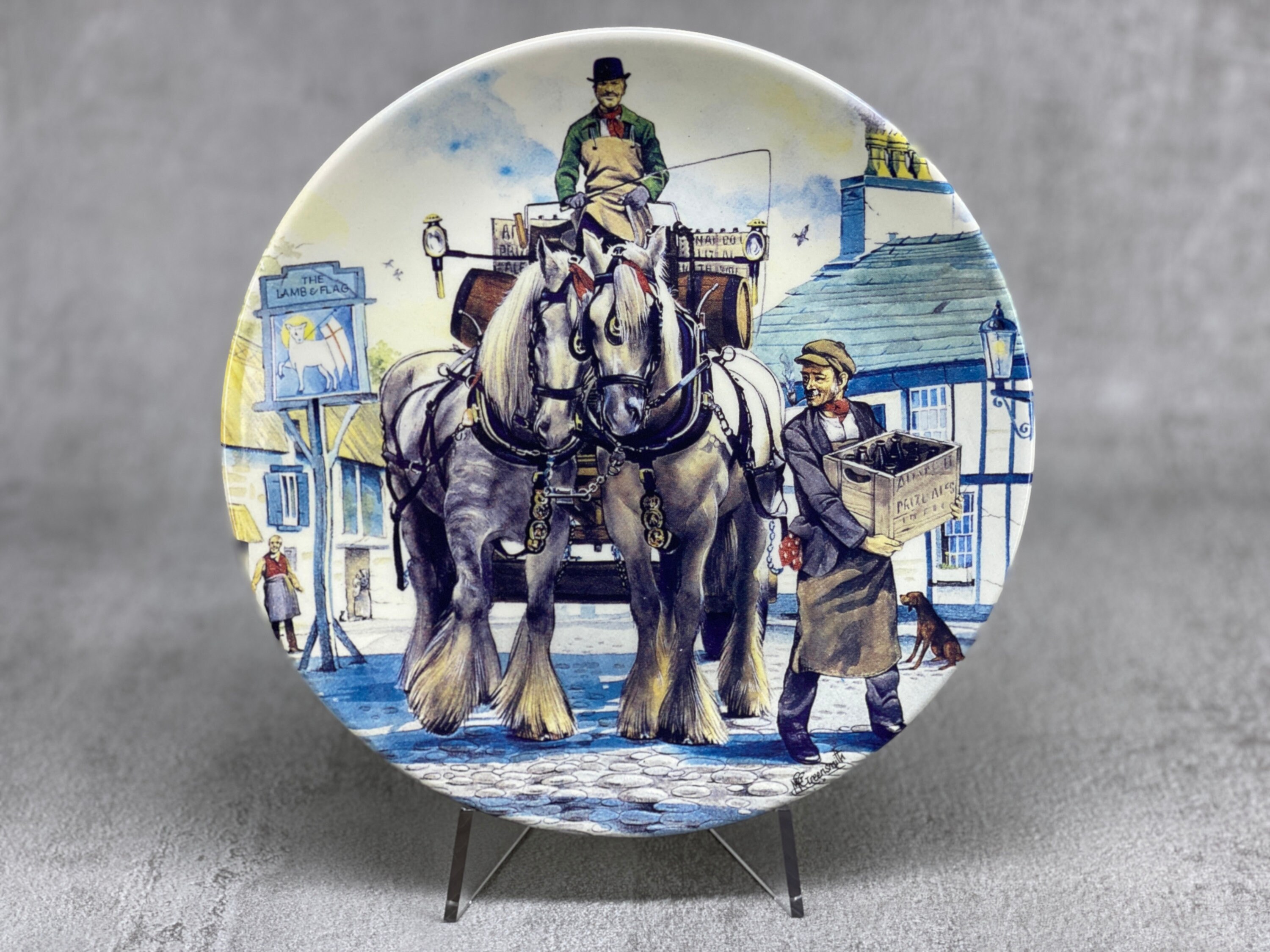 WORKING HORSES Porcelain Plates Collection by MG Green Smith