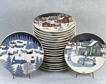 ARABIA Finland Collection of Christmas Plates Designed by Raija Uosikkinen 1978 - 1997