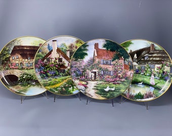 Amazing Collectible Plates VIOLET L. SCHWENIG Franklin Mint Heirloom Cottage at Brookside A Cozy Glen Penelope's Cottage Duck Haven Cottage