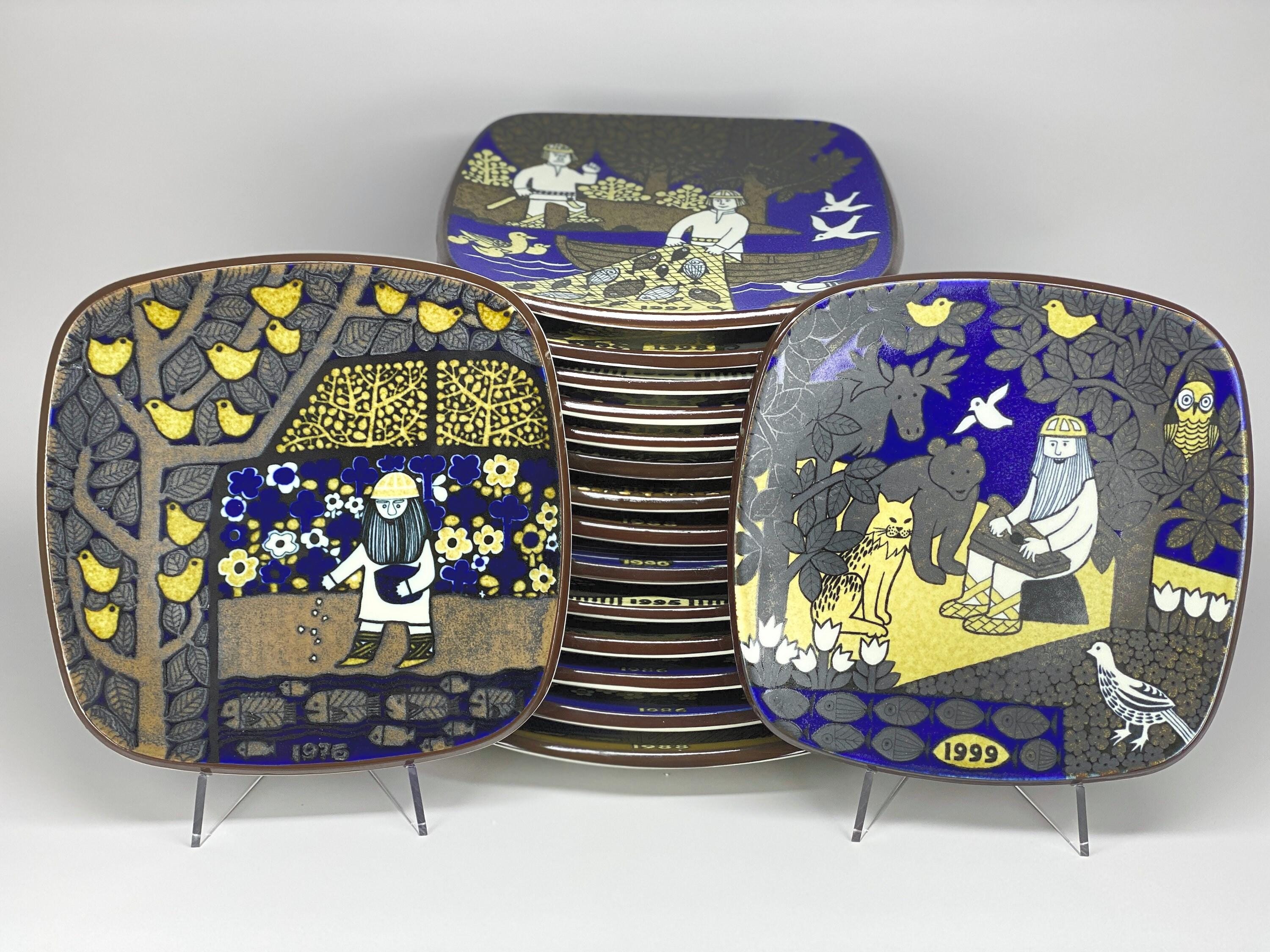 1976 - 1999 KALEVALA Series Collectible Wall Plates Produced By Arabia Finland Pattern By Raija Uosikkinen