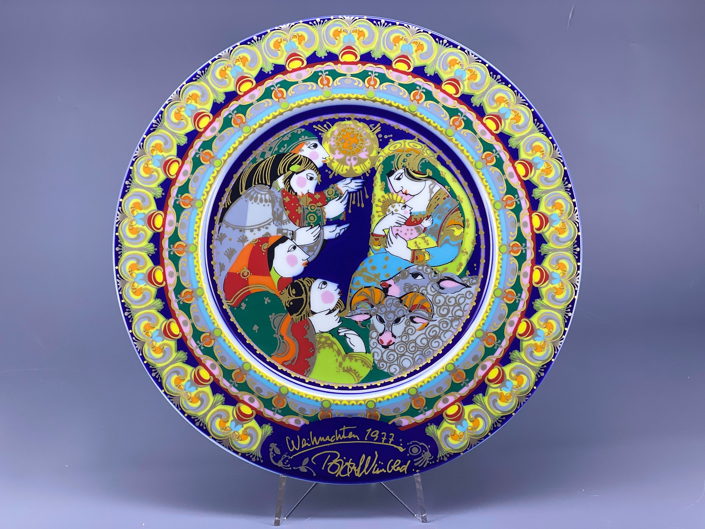 BJORN WIINBLAD Rosenthal Christmas Plates 1976 Angel of the