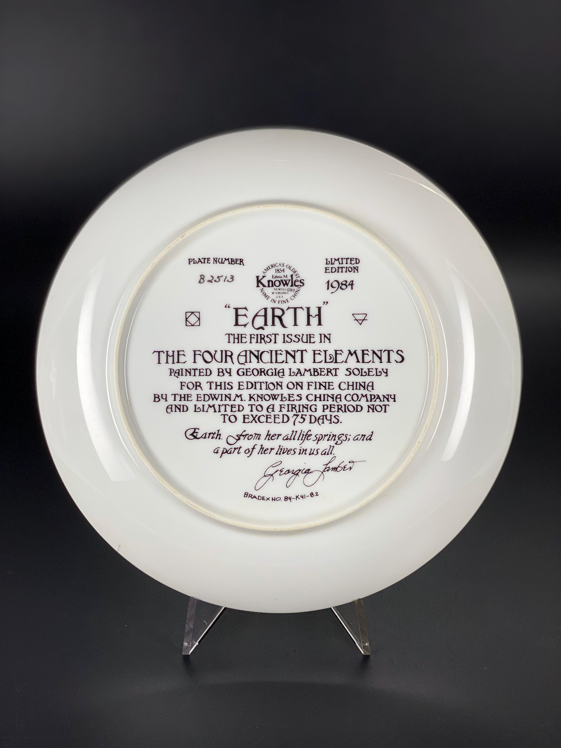 Edwin M Knowles China Plates, Four Ancient Elements Series - Etsy