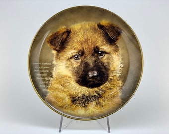 Little Treasure Poetry of the German Shepherd Exclusive Limited Edition Vintage Porcelain Decorative Collectible Plate