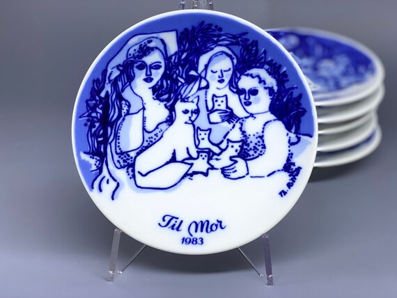MOTHER'S DAY Porcelain Plates by Thorstein Rittun Porsgrund Norway