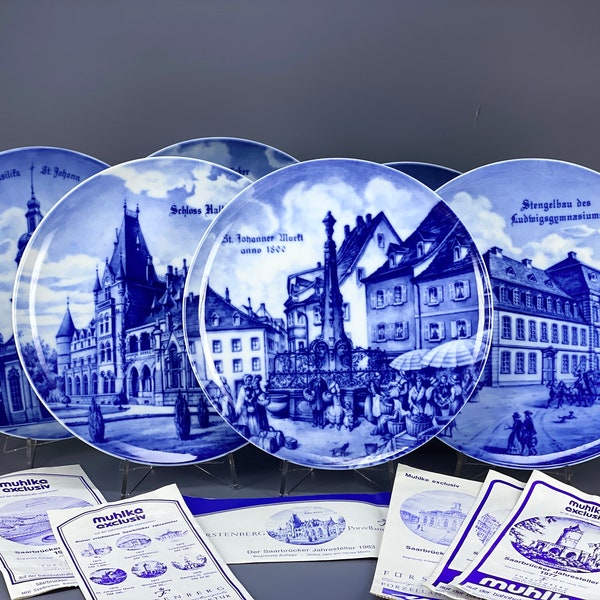 Muhlke Exclusiv Furstenberg Saarbrucker Graf Ludwig Kraft Annual Porcelain Plates