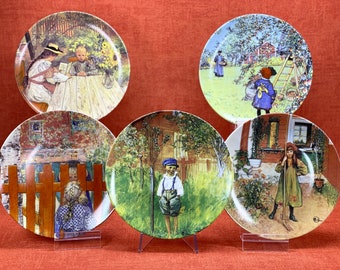 Colección de platos de porcelana Rorstrand "Los niños en Sundborn" del artista Carl Larsson