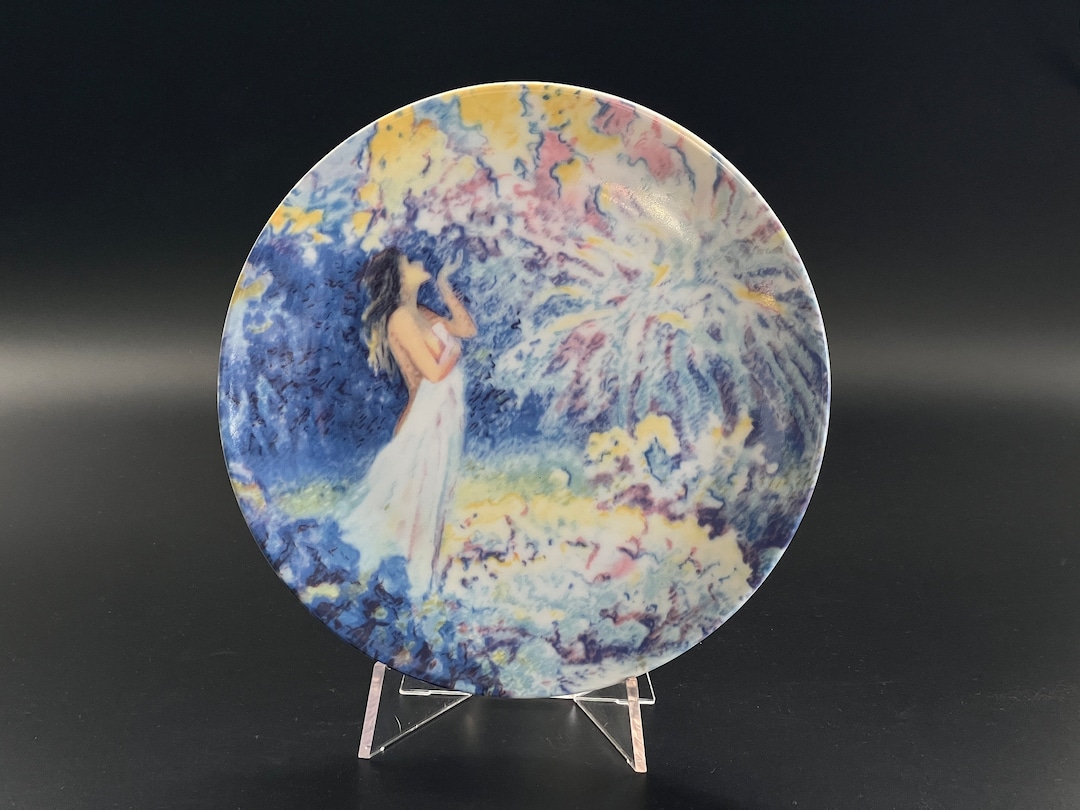 JARDINS DE BAGATELLE Guerlain Paris 1983 Assiette murale en porcelaine