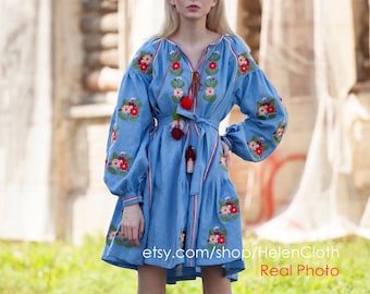 Loose fit linen dress Summer dress Simple dress Organic handmade sundress Casual linen dress Vegan linen dress Flex tunic Washed dress