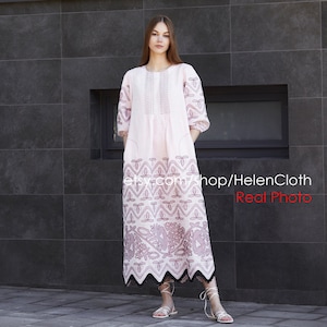 Embroidered linen dress vyshyvanka