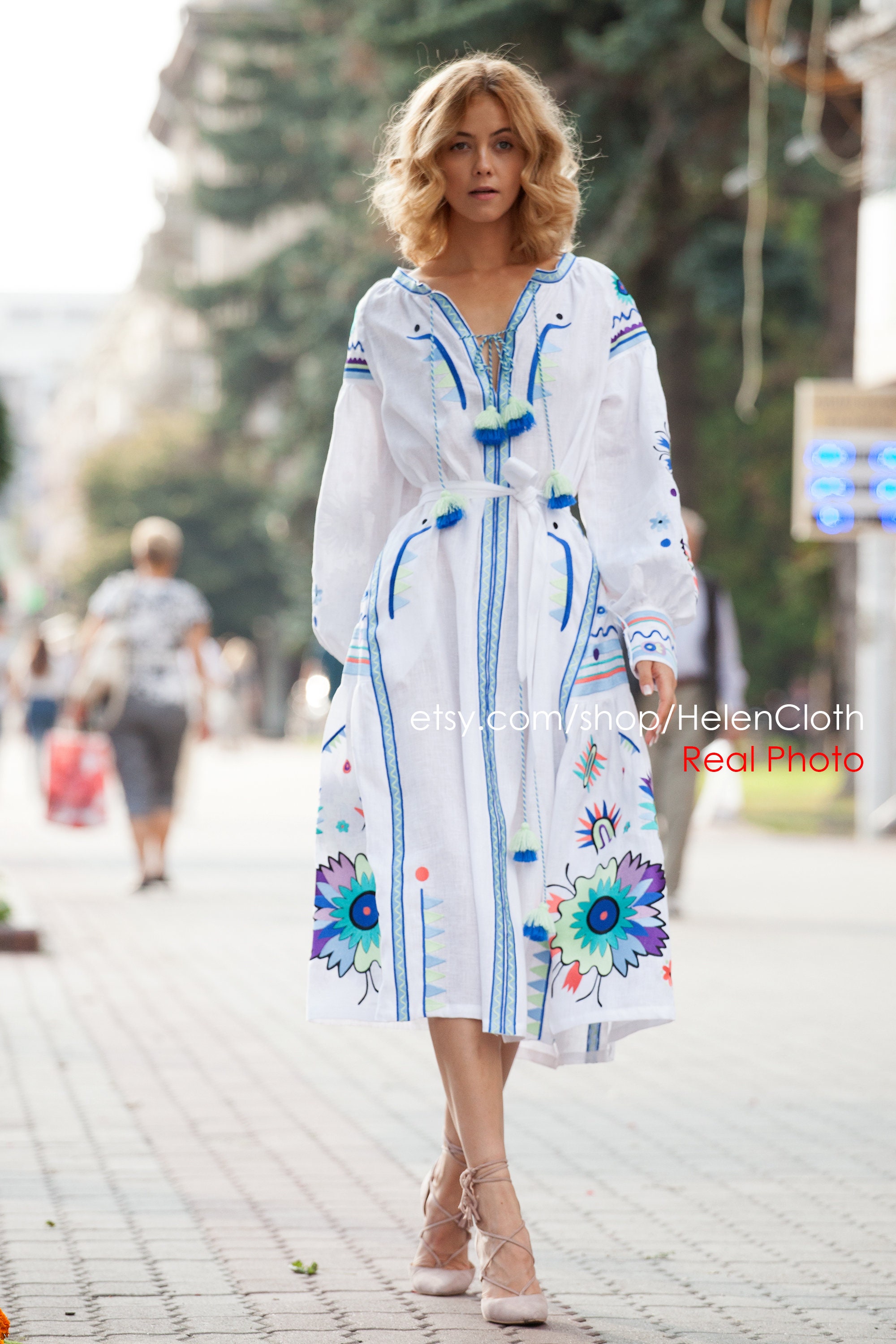 White embroidered dress White embroidered dress