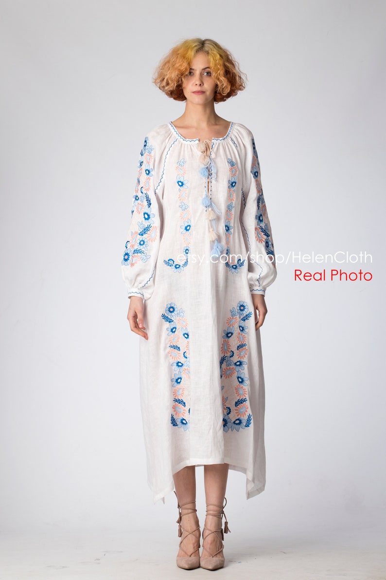Fashion Printed Linen Bohemian Dress