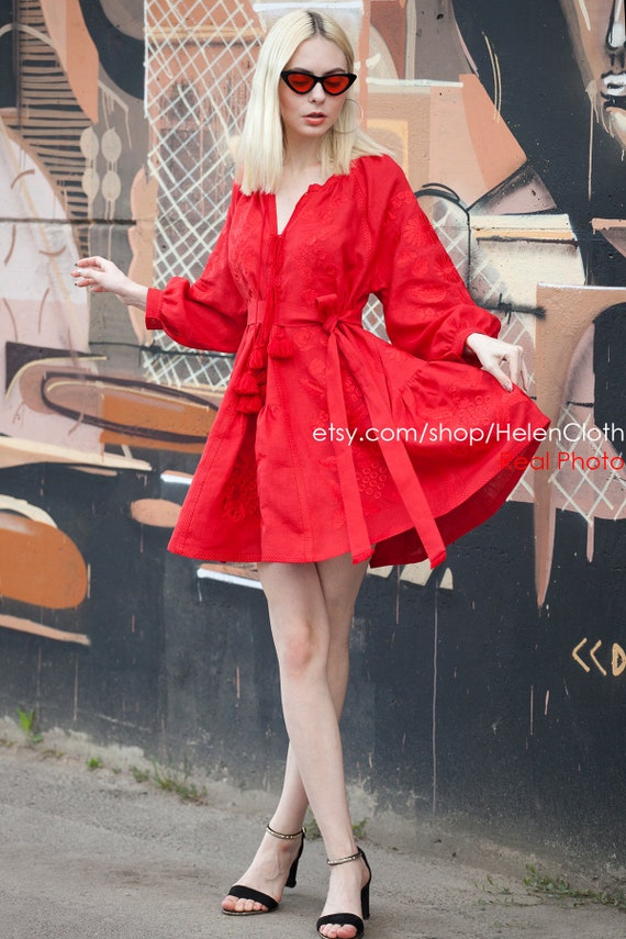 short red mini dress