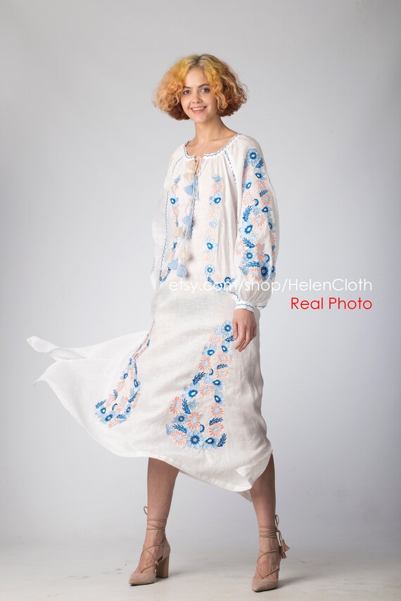 chinese dress ladies Citrus Miranda Embroidered White Dress