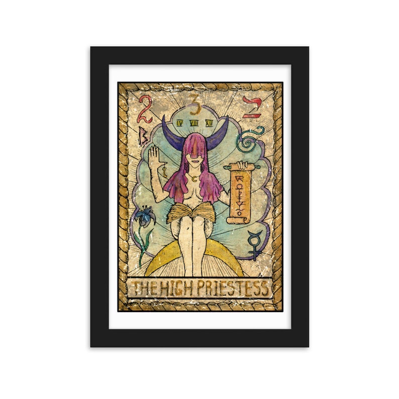 The high priestess tarot card framed print  etsy The high priestess tarot card framed print  etsy