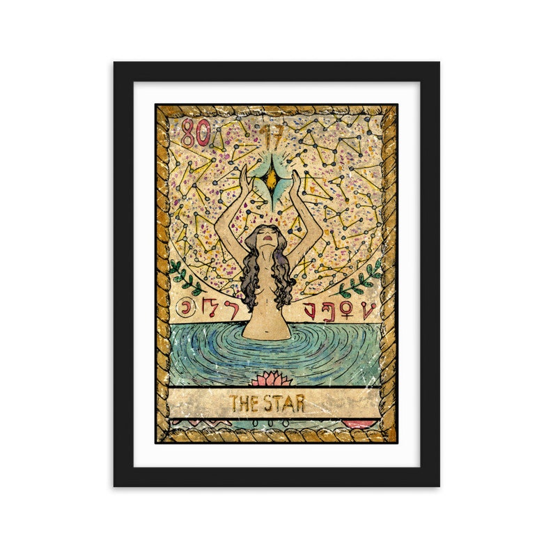 Buy The Star Tarot Card Framed Print Online In India Etsy