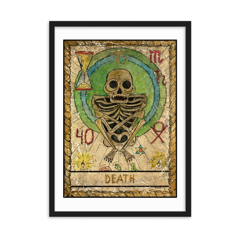 The Death Tarot Card Framed Print Etsy