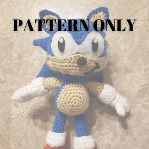 Crochet Sonic the Hedgehog PATTERN ONLY