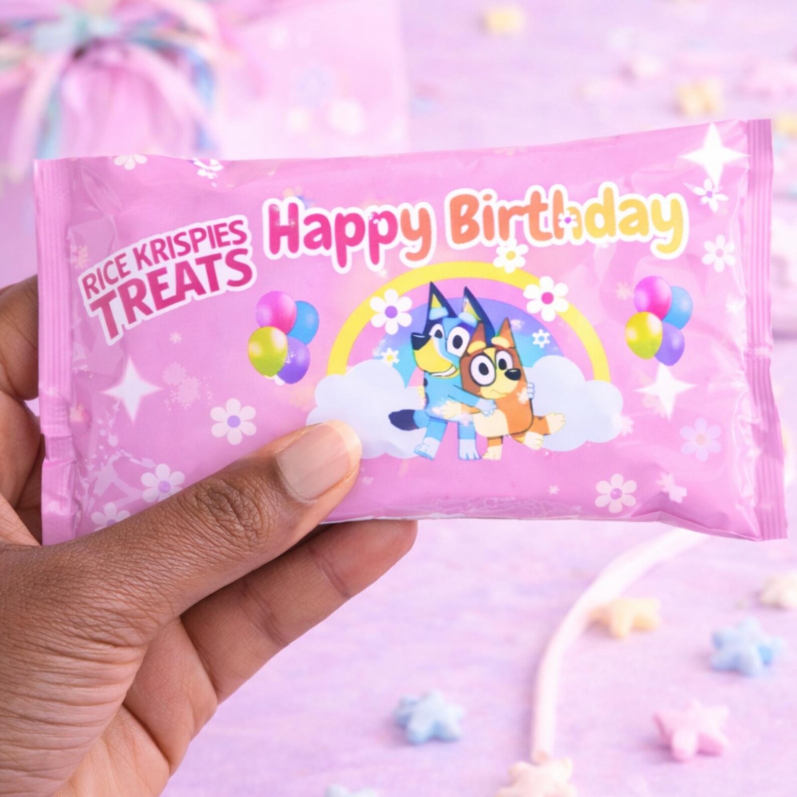 Wrapper Girl Blue Pup Rice Krispie Treat Wrapper | Girl Birthday Party Favor ...