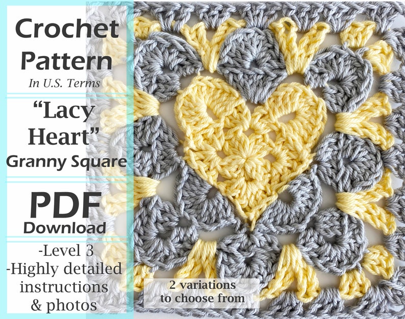 Lacy Heart Granny Square
