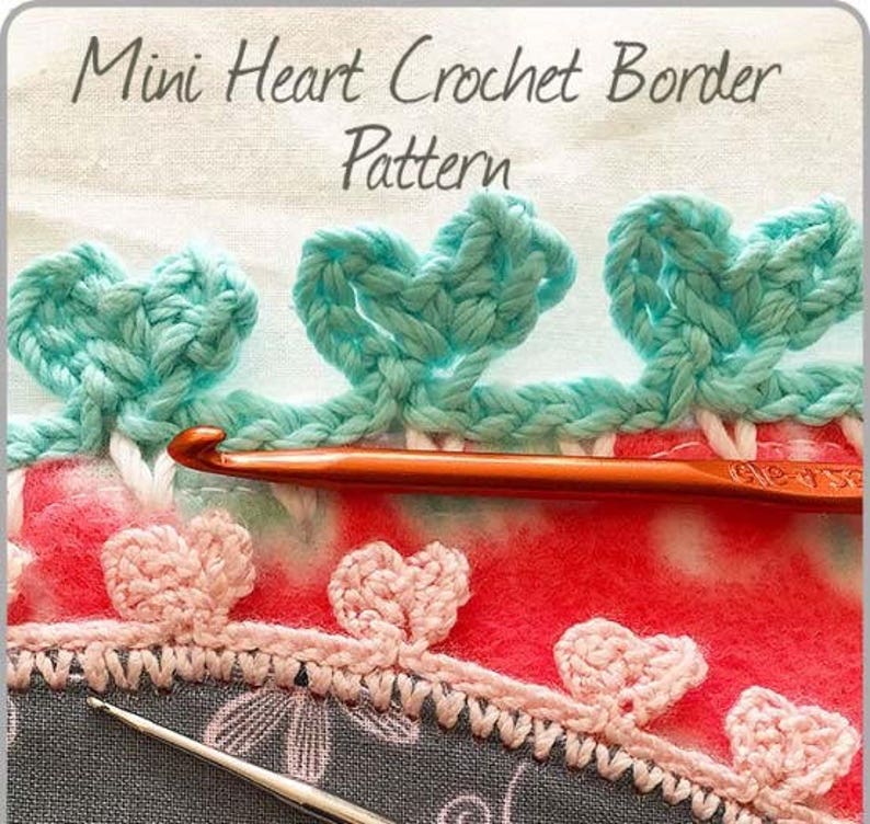 Mini Heart Crochet Border Pattern image 2