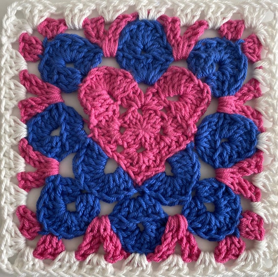 Lacy Heart Granny Square