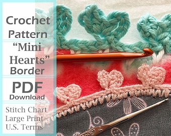 Mini Heart Crochet Border Pattern