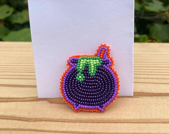 beaded cauldron pin