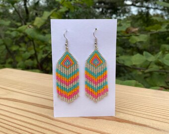 80s Santa Fe style fringe earrings