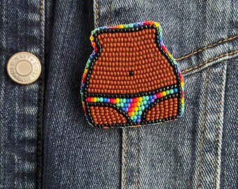 beaded Pride bikini pin