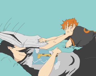 Hinata Kageyama Pillow Fight Print