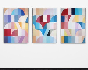 Colorful Shoots and Ladders / Acrylic Painting on Watercolor Paper / 2025