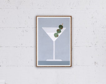 Dry Martini / Acrylic Painting on Wastercolor Paper / 2023