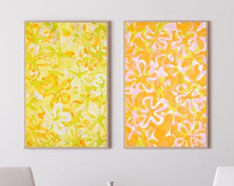 Blossom 01 & 02 / Monoprint and Mixed Media on Japanese Paper / 2025