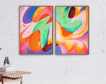 Fluo Duo / Acrylic Paint on Watercolor Paper / 2025