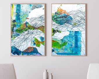 Unusual Seascape / Mixed Media on Paper / 2025