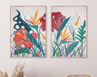 Tropical Abundance II / Acrylic Painting on Watercolor Paper / 2025