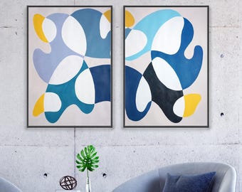 Modernist Curves on Mauve / Acrylic Painting on Watercolor Paper / 2026