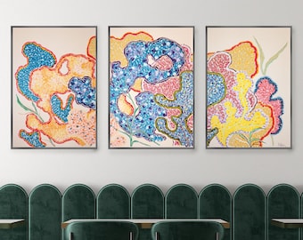 Coral Forest / Gouache Crayon on Watercolor Paper / 2026